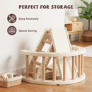 Kids Triangle Climber, Arch and Double-Sided Ladder Set – Coffee