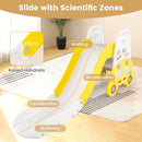 Convertible Kids Slide Set with Art Easel and Chair – Yellow