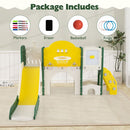 Toddler Slide Playset with Drawing Board and Telescope – Yellow