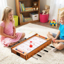 2-in-1 Tabletop Foosball and Hockey Game – Natural and Green