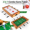 2-in-1 Tabletop Foosball and Hockey Game – Natural and Green