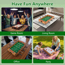 2-in-1 Tabletop Foosball and Hockey Game – Natural and Green