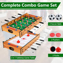 2-in-1 Tabletop Foosball and Hockey Game – Natural and Green