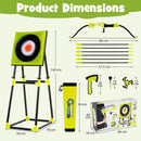 4-in-1 Kids Throwing Target and Archery Set – Green – Green, Black and Grey