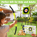 4-in-1 Kids Throwing Target and Archery Set – Green – Green, Black and Grey