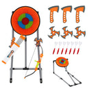 4-in-1 Kids Throwing Target and Archery Set – Orange – Orange, Black and Grey