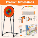 4-in-1 Kids Throwing Target and Archery Set – Orange – Orange, Black and Grey