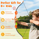4-in-1 Kids Throwing Target and Archery Set – Orange – Orange, Black and Grey