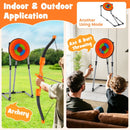 4-in-1 Kids Throwing Target and Archery Set – Orange – Orange, Black and Grey