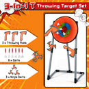 3-in-1 Bristle Target Game with Toy Axes and Darts – UY10215