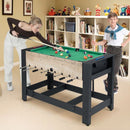 122 cm Swivel Foosball and Pool Table – Black