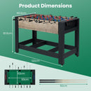 122 cm Swivel Foosball and Pool Table – Black