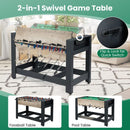 122 cm Swivel Foosball and Pool Table – Black