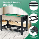 122 cm Swivel Foosball and Pool Table – Black