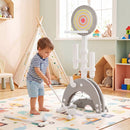 6-in-1 Kids Sports Centre with Adjustable Basketball Hoop – Grey