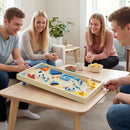 Wooden Tabletop Pinball Game with Three Balls – Multicolour