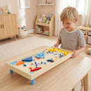 Wooden Tabletop Pinball Game with Three Balls – Multicolour