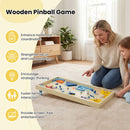Wooden Tabletop Pinball Game with Three Balls – Multicolour
