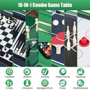 10-in-1 Stacking Multi-Game Table – Brown