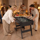 Folding Foosball Table with 22 Players – Black