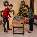 Folding Foosball Table with 22 Players – Natural