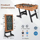 Folding Foosball Table with 22 Players – Natural