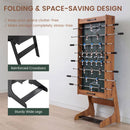 Folding Foosball Table with 22 Players – Natural