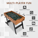 Folding Foosball Table with 22 Players – Natural