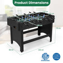 Foosball Table with 22 Players and Adjustable Feet – Black