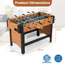 Foosball Table with 22 Players and Adjustable Feet – Natural