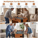 Foosball Table with 22 Players and Adjustable Feet – Natural