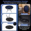 Eight-Player Folding Poker Table with Padded Rail – Blue