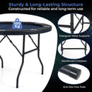 Eight-Player Folding Poker Table with Padded Rail – Blue