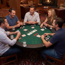 Eight-Player Folding Poker Table with Padded Rail – Green