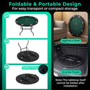Eight-Player Folding Poker Table with Padded Rail – Green
