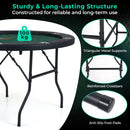 Eight-Player Folding Poker Table with Padded Rail – Green
