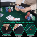 Eight-Player Folding Poker Table with Padded Rail – Green
