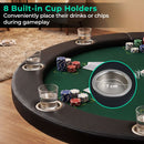 Eight-Player Folding Poker Table with Padded Rail – Green