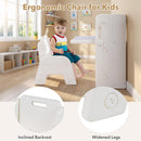 Kids Desk and Chair Set, Children Writing Desk with Side Bookshelves & Storage Baskets