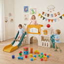 Toddler Slide Playset with Music Box and Drawing Board – Orange