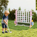 4-in-1 Jumbo Garden Game with Carry Bag – Pink