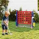 4-in-1 Jumbo Garden Game with Carry Bag – Red