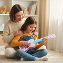 53 cm Kids Ukulele with Nylon Strings – Pink + Light Blue
