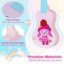 53 cm Kids Ukulele with Nylon Strings – Pink + Light Blue