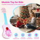 53 cm Kids Ukulele with Nylon Strings – Pink + Light Blue