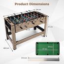 124cm Swivel Foosball and Billiards Game Table – UY10272BN