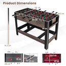 3-in-1 Swivel Foosball, Pool and Table Tennis Table – Brown