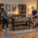 3-in-1 Swivel Foosball, Pool and Table Tennis Table – Brown
