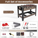 3-in-1 Swivel Foosball, Pool and Table Tennis Table – Brown