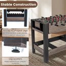 3-in-1 Swivel Foosball, Pool and Table Tennis Table – Brown